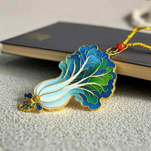 しおり カラフル 七宝焼エナメル 故宮風 中華モダン 個性派デザイン 高級感 携帯用 タッセル 合金製 植物モチーフ チャーム
