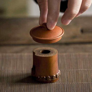蓋置 日式 和風 竹製 天然素材 老竹 竹根 急須 ティーポット 茶碗 湯呑み 蓋碗 対応 蓋ホルダー リッドスタンド 茶道用品 茶道具 茶器 アクセサリー