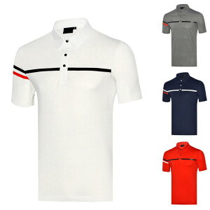 ポロシャツ メンズ 男性用 ゴルフウェア 半袖 速乾性 アウトドア スポーツ 再生繊維 ポリエステル カジュアル 襟付き レッド ホワイト ロイヤルブルー グレー 夏