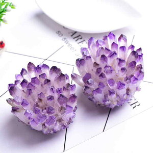 置物 天然 紫水晶クラスター 原石 鉱物標本 オフィス ホーム リビング 玄関 インテリア 飾り 浄化 癒し パワーストーン 開運アイテム デコレーション 紫色