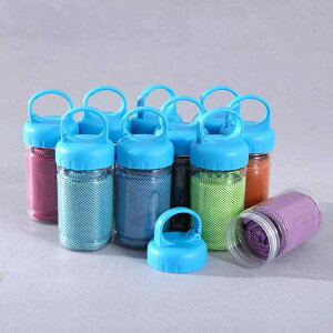 スポーツタオル 男女兼用 メンズ レディース 接触冷感 吸汗速乾 冷却機能 クールクロス アイスタオル ジム トレーニング フィットネス アウトドア 冷感繊維 ナイロン素材 春夏 ツートンカラ