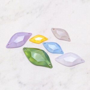 ラインストーン 異形 マーキス パール風 アクリル製 電気メッキ加工 台湾製 高品質 DIY 手芸 ハンドメイド ソーオンストーン ビジュー マルチカラー サイズ豊富(x2)