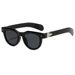 サングラス ユニセックス 偏光 UVカット UV400 紫外線対策 ドライブ 釣り アウトドア スポーツ スクエア型 リベット レトロ カジュアル ストリート 欧米風 おしゃれ ライトラグジュアリー