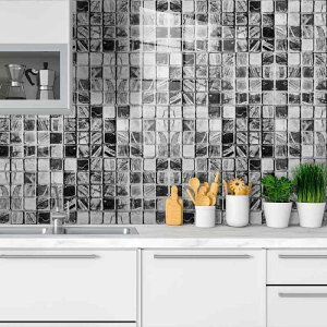 ウォールステッカー 剥がせる 防水 防油 防汚 防カビ フレンチ 花柄 北欧風 タイルシール PVC製 キッチン 浴室 リビング 洗面所 トイレ DIY リメイクシート おしゃれ