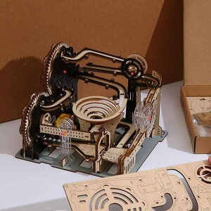 3D 立体パズル 子供 知育玩具 木製 機械式 軌道ボール 組み立てキット モデル 置物 インテリア 小学生 男の子 女の子 脳トレ