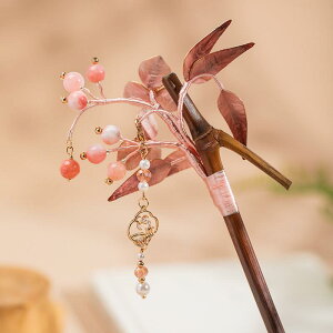 かんざし 高級感 歩揺 タッセル 絨花 新中華風 古風 レトロ調 梅竹 花モチーフ 髪飾り チャイナドレス 結婚式 成人式 パーティー 和装小物 秋冬