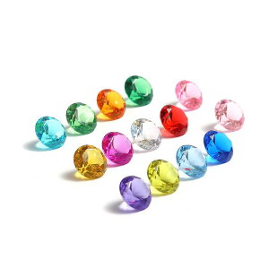 ビーズ キッズ 子供用 カラフル プラスチック製 アクリル ラインストーン 模造宝石 手芸 ハンドメイド DIY デコパーツ ディスプレイ ガムボールマシン用(x2)