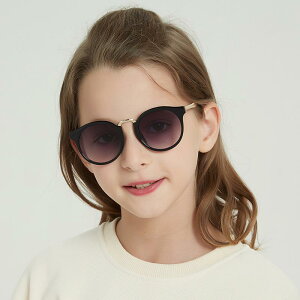 サングラス キッズ 男の子 女の子 UV400 紫外線対策 軽量 PCレンズ プラスチック製 メタルフレーム レトロ 丸型 ラウンドフレーム フルリム 日よけ 外遊び アウトドア おしゃれ かわいい