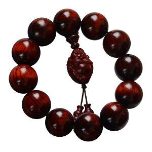 ブレスレット 男女兼用 小葉紫檀 沈水性 笑顔 弥勒仏 民族風 文玩 数珠 念珠 パワーストーン 手磨き 高品質 お守り 開運 瞑想 リラックス プレゼント ギフト 贈り物