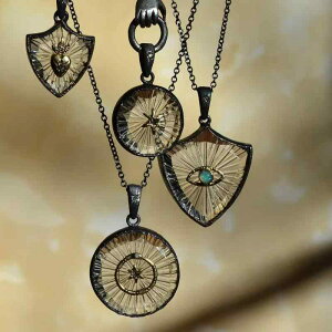 ネックレス レディース 高光沢 銅製 電気メッキ加工 フレンチ シンプル 丸型 星 月 ブルーアイ スカル ドクロ 多種デザイン 金メッキ ペンダント チャーム