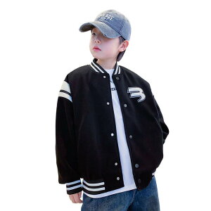 キッズ 男女兼用 アウター ジャケット 韓国風 かっこいい おしゃれ 切り替え ベースボールジャケット スタジャン ショート丈 ブルゾン 春秋 カジュアル 小学生 中学生 ポリエステル コット