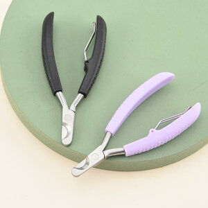 爪切り ペット用 猫 犬 兼用 安全設計 プロ仕様 ステンレス製 血管カット防止 三日月型刃先 握りやすい グルーミング用品 ブラック パープル(x2)