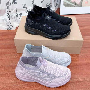 シューズ メンズ レディース 兼用 春夏 フライニットアッパー 通気性 軽量 柔らかい底 クッション性 スリッポン カジュアル スポーツ ウォーキングシューズ デイリーユース 日常使い 布製ス