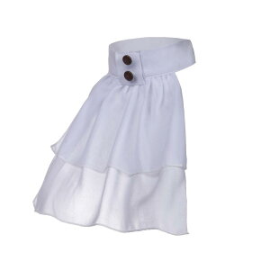 付け襟 シフォン 白 ラッフルカラー フリル襟 大人用 フェイクカラー 取り外し可能 ゴシック クラシカル 舞台 衣装 演劇 ピエロ 道化師 サーカス 乗馬 馬術 ハロウィン コスプレ 仮装 パーテ