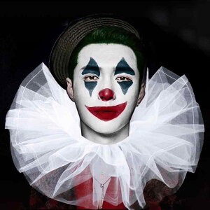 付け襟 レディース レトロ 宮廷風 ラフカラー チュール ボリューム ネット ハロウィン アクセサリー 復活祭 仮装パーティー ピエロ 舞台衣装 小道具 写真撮影 イベント 大人用 白 黒 フリー