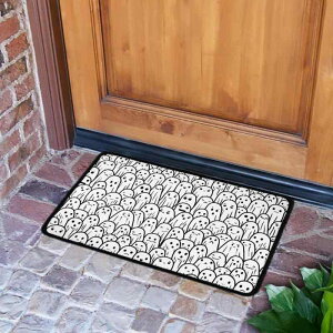 フロアマット 吸水 滑り止め 洗える ポリエステル素材 ハロウィン ゴースト柄 かわいい キャラクター プリント 室内 浴室用 リビング 寝室 玄関 キッチン トイレ 長方形 バスマット ラグ