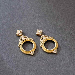 ペンダント レディース S925 シルバー 金メッキ ゴールドカラー 円形 丸型 フクリン留め 空枠 DIY 手作り アクセサリー ネックレスチャーム ファッション ライトラグジュアリー 繊細 エレガン