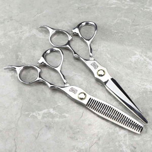 理髪用ハサミ 美容師 理容師 プロ用 6.0インチ 個性的 ストレート すきばさみ 前髪カット 散髪 自宅 美容室 サロン向け