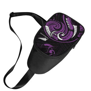 ボディバッグ メンズ 男性用 マオリ族柄 ポリエステル ウエストポーチ ショルダーバッグ 斜め掛けバッグ スリングバッグ 軽量 多収納 アウトドア スポーツ サイクリング 旅行 レジャー スマ