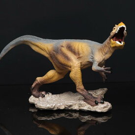 恐竜フィギュア 子供向け ユティラヌス リアルな 大型 ソリッド 樹脂製 可動アゴ 専用台座付き 迫力満点 ディスプレイ模型 おもちゃ コレクション(x3)