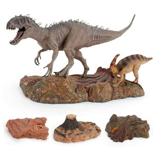 模型 キッズ 子供向け ジュラ紀 恐竜 恐竜の卵 木の根 切り株 恐竜頭骨 PVC製 ソリッド リアル 精巧 情景ジオラマ ディスプレイベース 台座 置物 フィギュア 飾り 男の子 女の子