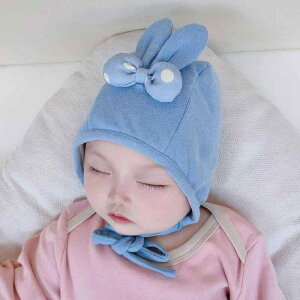 ベビー ニット帽 新生児 赤ちゃん 男の子 女の子 秋冬 保温 防寒 耳あて付き かわいい キャラクター うさぎ リボン 動物 アニマルデザイン 綿混素材 0歳 1歳 2歳 乳幼児用 あったか 帽子