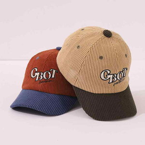 キャップ ベビー 赤ちゃん 乳幼児 秋冬用 厚手 あったか 保温 かわいい コーデュロイ 綿混 柔らかつば 切り替え カジュアル おしゃれ 野球帽 男の子 女の子 男女兼用 6ヶ月 1歳 2歳