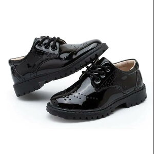 革靴 男の子 ボーイズ ジュニア 小学生 中学生 フォーマルシューズ 発表会 演奏会 通学 結婚式 卒業式 入学式 ソフトソール 疲れにくい 滑り止め 通気性 耐摩耗性 マジックテープ 黒 ブラッ