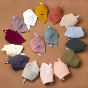 薄手 ダブルガーゼ 綿100% スナップボタン ベビー スタイ 新生児 よだれかけ 三角スタイ 男の子 女の子 出産祝い ギフト よだれ防止 食事用 安心 安全