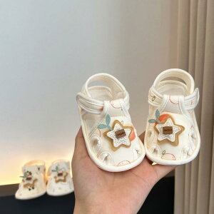 サンダル ベビー 男の子 女の子 滑り止め 防水 やわらか底 通気性 ファーストシューズ 室内履き 0ヶ月から1歳半 春夏用 コットン 動物柄 ゴム底 マジックテープ開閉
