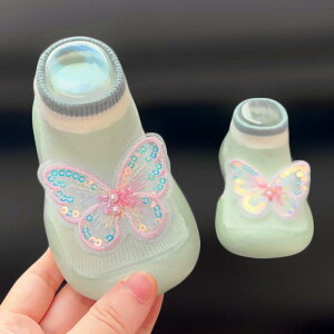 ファーストシューズ ベビー 女の子 柔らか底 滑り止め つま先保護 ルームソックス型 室内履き プリンセス 綿素材 春秋 かわいい 多色展開 よちよち歩き