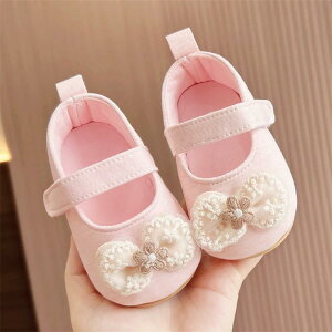 シューズ 女の子 ベビー ファーストシューズ プリンセスシューズ ソフト布シューズ 通気性 快適 綿素材 滑り止め つま先保護 春秋 0-18ヶ月