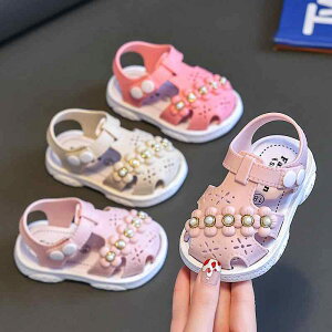 サンダル 女の子 ベビー 0-3歳 春夏 滑り止め つま先保護 ソフトソール 通気性 防水 キャラクター 花柄 プリンセス 室内 外履き兼用 面ファスナー ファーストシューズ