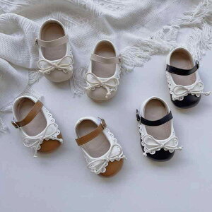 ベビーシューズ 女の子 防滑 脱げにくい ソフトソール 通気性 耐摩耗 よちよち歩き ファーストシューズ プリンセス リボン 韓国風 春夏秋