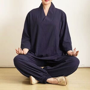 作務衣 メンズ 中国風 禅風 ゆったり 上下セット 綿 コットン 肌触り良い 普段着 カジュアル ルームウェア 部屋着 パジャマ 太極拳ウェア 春秋用 リラックスウェア