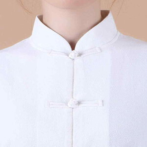 作務衣 レディース リネン セットアップ 上下セット ゆったり 大きいサイズ 中国風 盤ボタン レトロ 文芸風 太極拳ウェア 禅修 部屋着 ルームウェア ホワイト