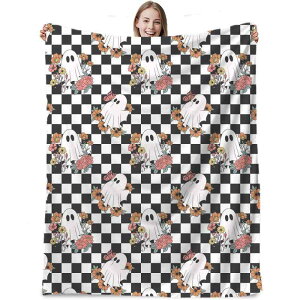 フランネル毛布 ふわふわ あったか ポリエステル製 ハロウィン 花柄 チェック柄 キャラクター ゴースト柄 ソファカバー ブランケット ひざ掛け お昼寝ケット スローケット オールシーズン