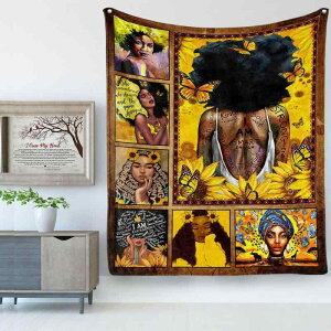 毛布 ブランケット デジタルプリント フランネル エアコン対策 クーラー対策 昼寝用 アフリカ文化 アフリカン柄 ポリエステル オールシーズン 大判 アメリカンスタイル(x2)