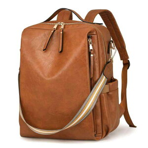 リュックサック レディース 多機能 PC収納 ビジネス 通勤 通学 旅行 耐衝撃 耐摩耗 軽量 A4対応 PUレザー 大容量 欧米風 レトロ ファッション カジュアル