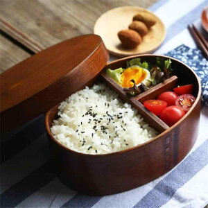 弁当箱 メンズ レディース 社会人 学生 通勤 通学 木製 エコ 携帯用 和風 シンプルモダン 一段 オーバル ナチュラルカラー 天然木 ランチボックス ランチケース