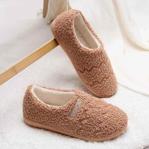 スリッパ レディース あったか 保温 もこもこ ふわふわ 裏ボア かかと付き 冬用 室内履き 外履き 部屋履き 産後 マタニティ 軽量 滑り止め テディベア生地 ブラウン グレー レッド