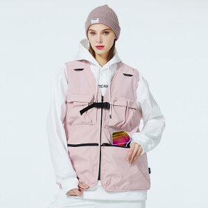 スキーベスト 男女兼用 ユニセックス 防風 防水 防寒 保温 透湿 冬用 アウトドア ウィンタースポーツ 登山 キャンプ 釣り対応 ピンク ブラック 他