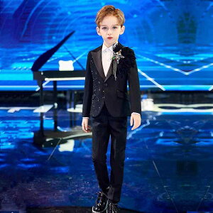 キッズ 男の子 男児 秋冬 高級感 英国風 フォーマルスーツ 結婚式 フラワーボーイ ピアノ発表会 演奏会 入学式 卒業式 セレモニー 舞台衣装 セットアップ