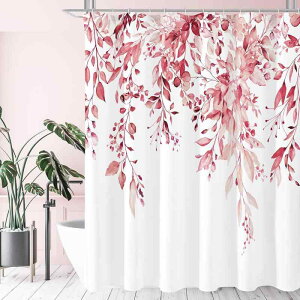 シャワーカーテン 防水 ポリエステル製 デジタルプリント 花柄 カスタム柄 U字型 滑り止め バスマット トイレマット セット モダン シンプル おしゃれ バスルーム インテリア