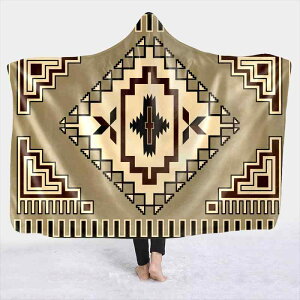 フランネル毛布 春秋 厚手 ダブルレイヤー あったか 保温 デジタルプリント フード付き ポンチョ型 ショール 着る毛布 ひざ掛け 昼寝用 ルームウェア オフィス 幾何学模様 花柄