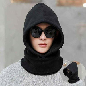 バラクラバ 目出し帽 男女兼用 防寒 防風 保温 裏起毛 厚手 一体型 ネックウォーマー フェイスマスク サイクリング バイク 自転車 通勤 通学 冬用 帽子 フードウォーマー