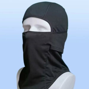 バラクラバ 男女兼用 防風 防寒 ストレッチ フリース 目出し帽 フェイスマスク 秋冬 アウトドア スポーツ バイク スキー サイクリング ポリエステル ブラック フリーサイズ
