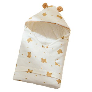 おくるみ 新生児 ベビー 赤ちゃん コットン 綿100% 厚手 春秋冬 防寒 中綿入り 高品質 安全基準Aタイプ 外出 お出かけ かわいい キャラクター柄 包布 寝袋 暖かい