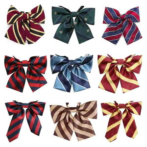 リボンタイ キッズ 女の子 小学生 幼稚園児 制服 ワンタッチ 装着簡単 斜めストライプ柄 学院風 スクール 通学用 フォーマル 蝶ネクタイ 発表会 卒業式 入学式 ファッション小物