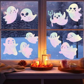 窓用フィルム 静電気吸着 糊なし PVC素材 ハロウィン ゴースト 幽霊 グラデーション おもしろい かわいい 遊び心 リビング 玄関 ドア 窓 バルコニー 装飾 目隠し DIY(x2)